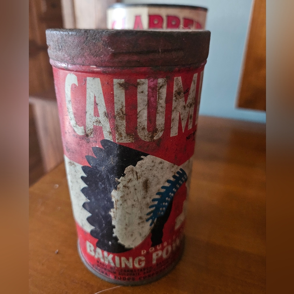 Vintage Red Calumet Baking Powder Tin